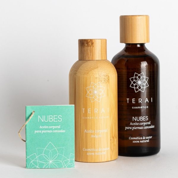Aceite corporal para piernas cansadas 50 ml | 100 ml Terai: NUBES - Cosmética natural