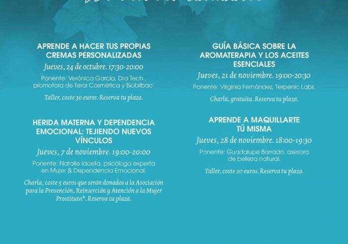 Temporada Otoño 2019: Charlas y Talleres en Terai Cosmética Natural
